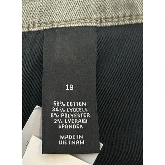 NWT Lane Bryant Womens 18 Mid Rise Super Stretch Ankle Jeans Green NEW - Picture 4 of 9